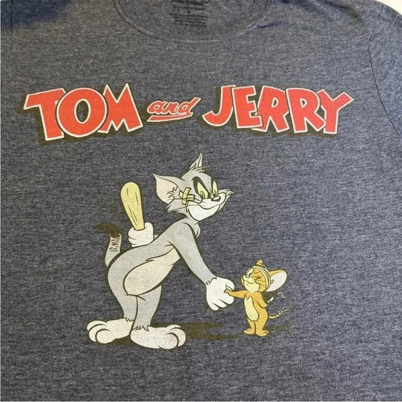 Hanna Barbera - Tom & Jerry Unisex size small short sleeve graphic T-shirt Blue - Picture 2 of 3